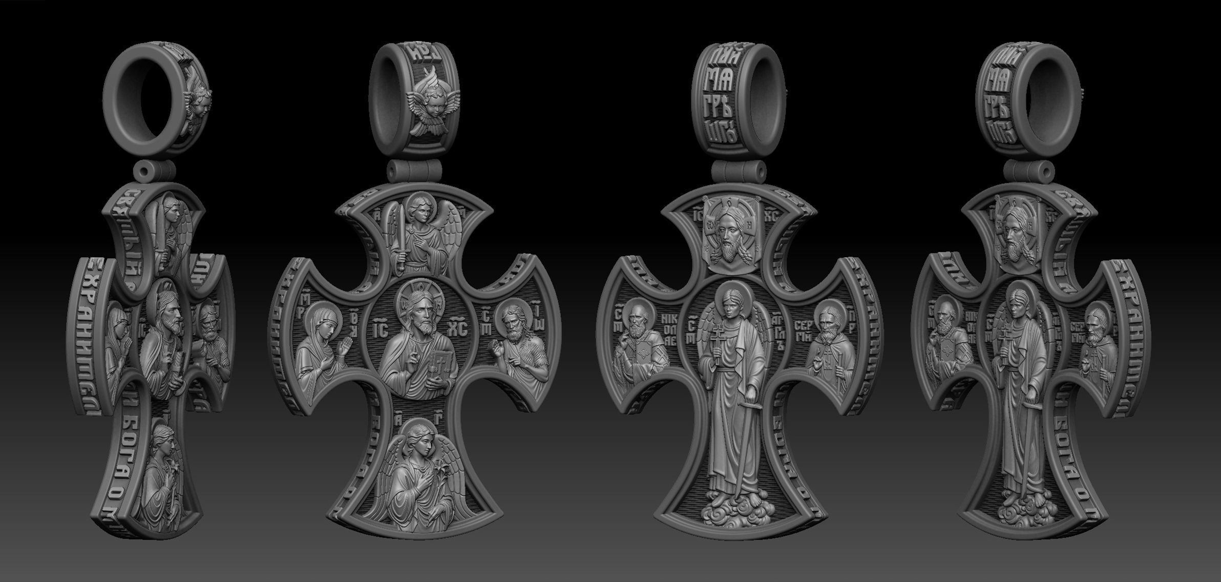 Jesus Christ Archangels and Saints Orthodox Crosses Collection _6
