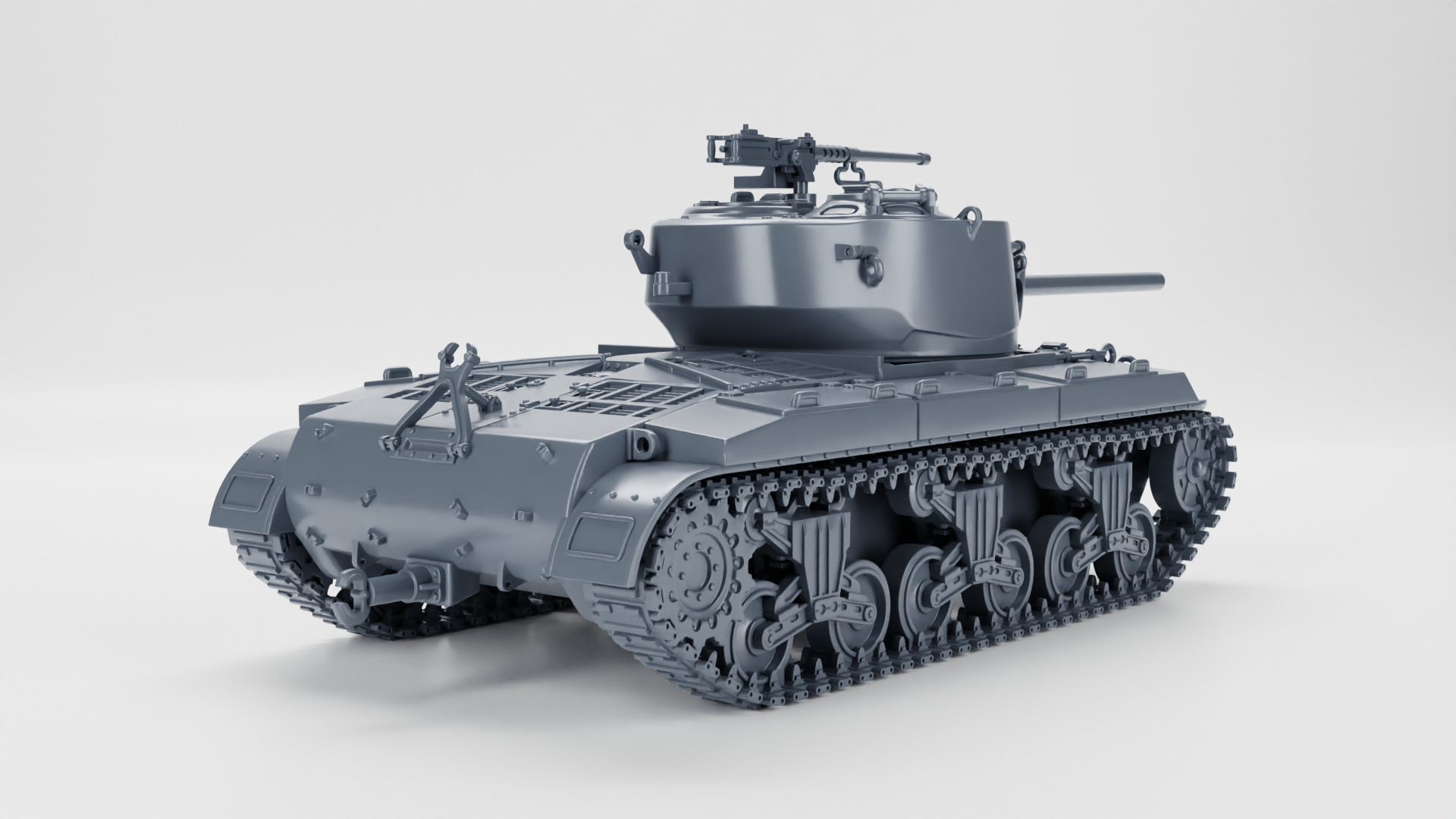 T23 Medium Tank 3D print model_2
