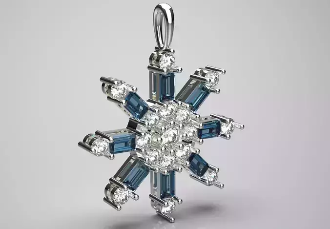 snow jewelry pendant jp0287 3D print model