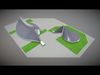 Yoyogi National Gymnasium Low-poly 3D model_1