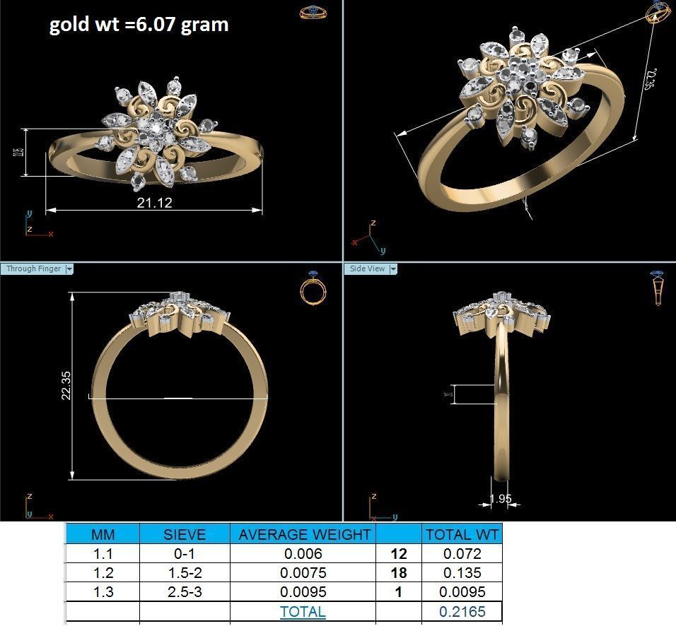 Women Ring Render 3dm STL MTL SLC JCD OBJ FBX Details 3D print model_10