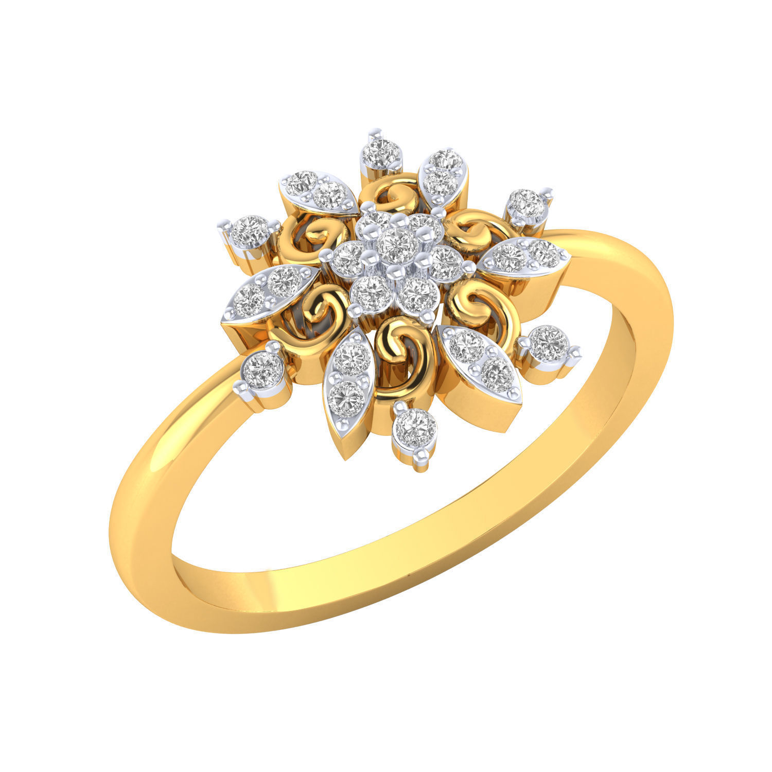 Women Ring Render 3dm STL MTL SLC JCD OBJ FBX Details 3D print model_3