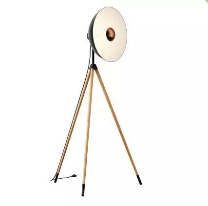 Contemporary Black Gold Floor Lamp 3D Model 3D model_0
