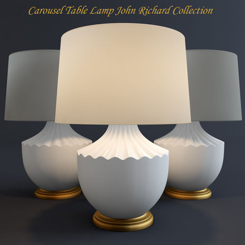 Carousel Table Lamp White  John Richard Collection 3D model