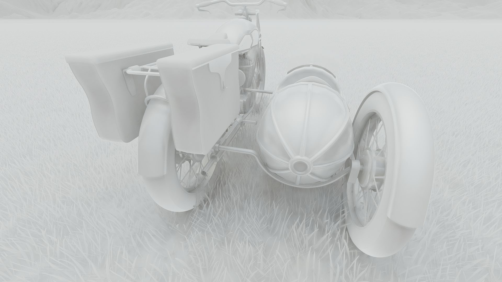1930S Moped with basket 3D model_40