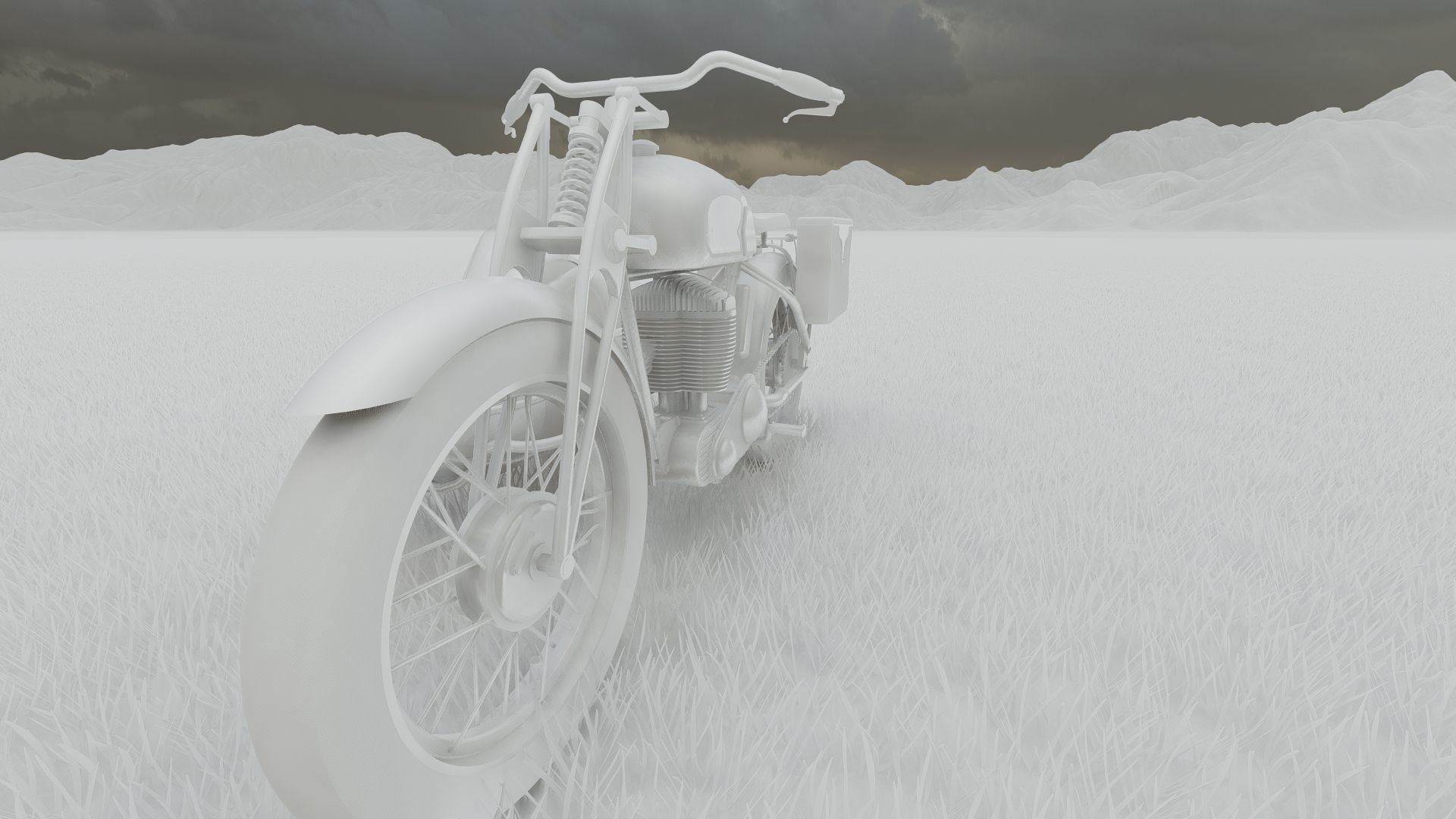 1930S Moped with basket 3D model_37