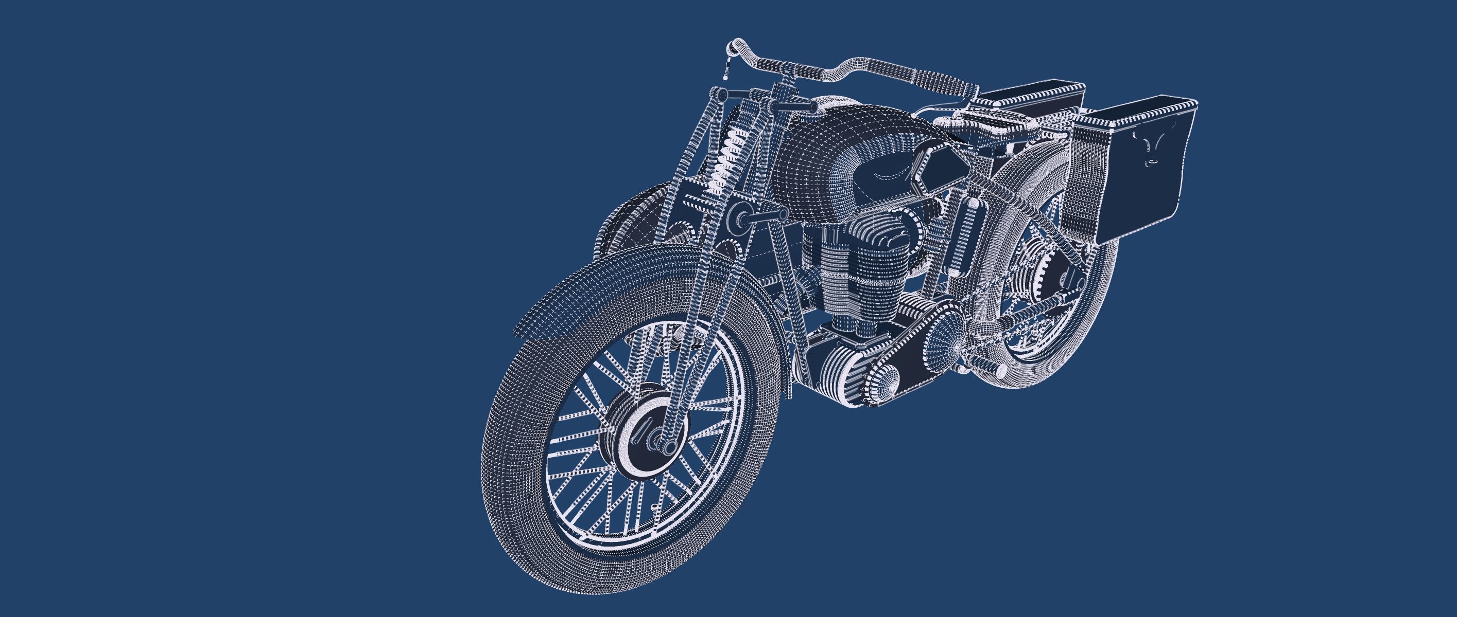 1930S Moped with basket 3D model_42