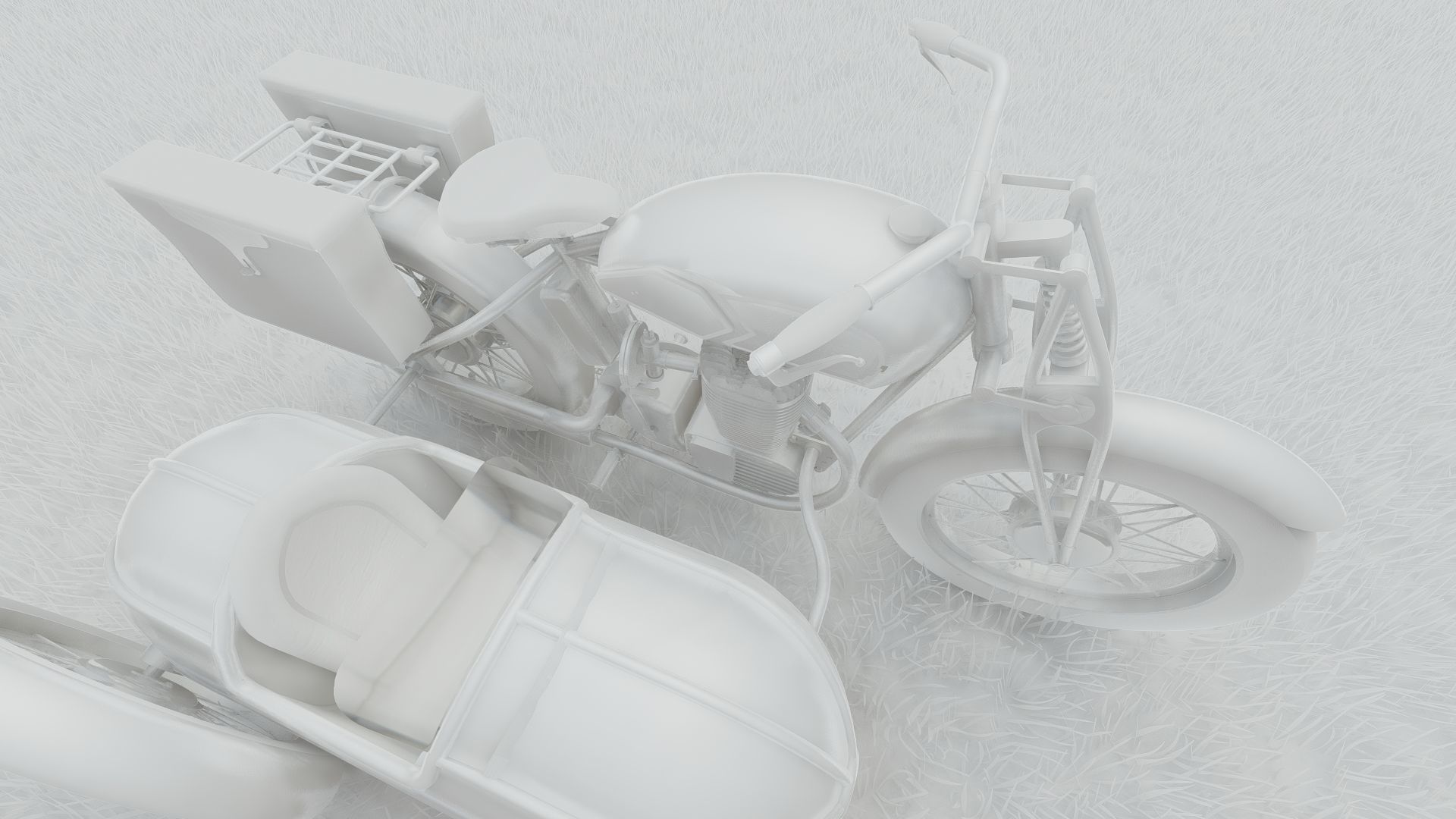 1930S Moped with basket 3D model_39