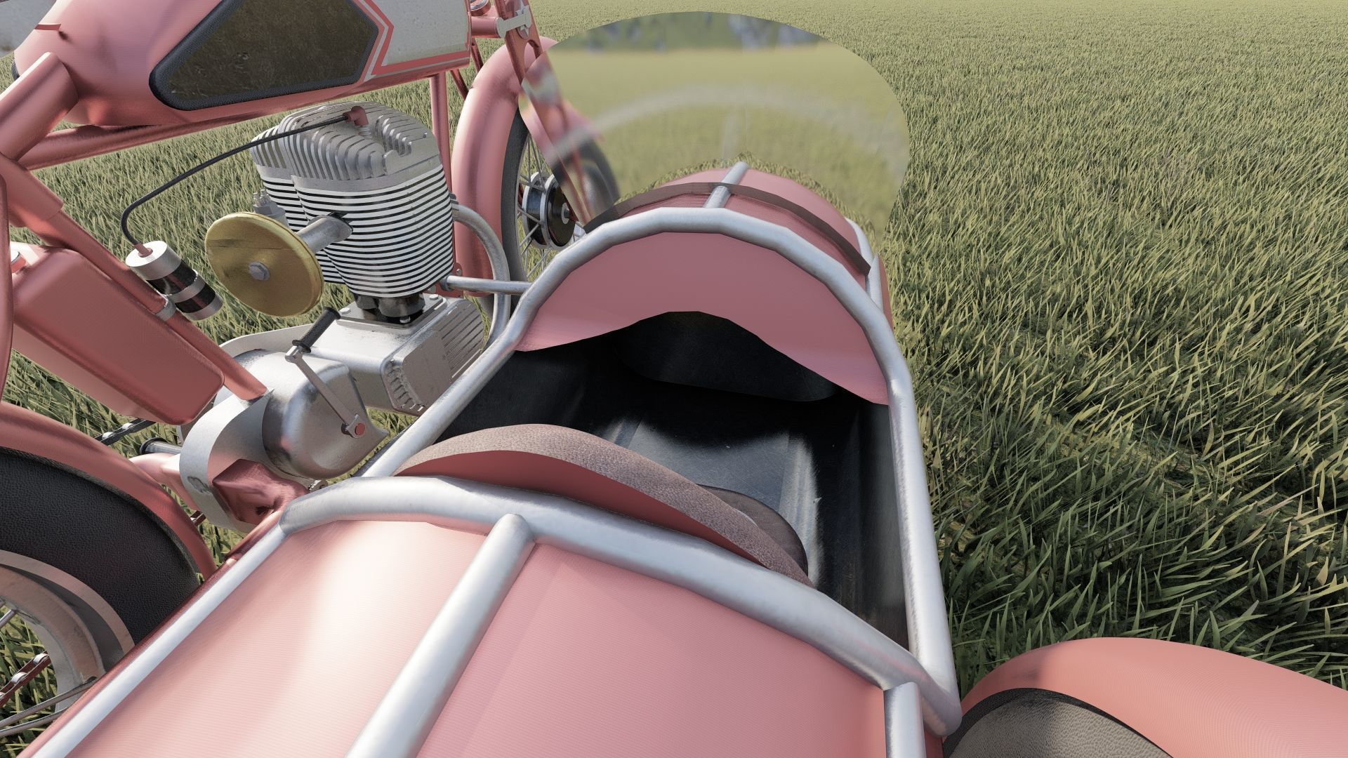 1930S Moped with basket 3D model_17