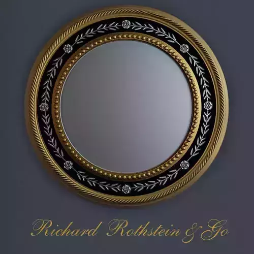 Elegant Silver and Gold Round Mirror