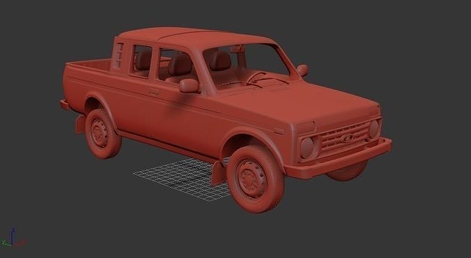 VAZ Lada Niva 4x4 2329 Pickup 2015 3D print model