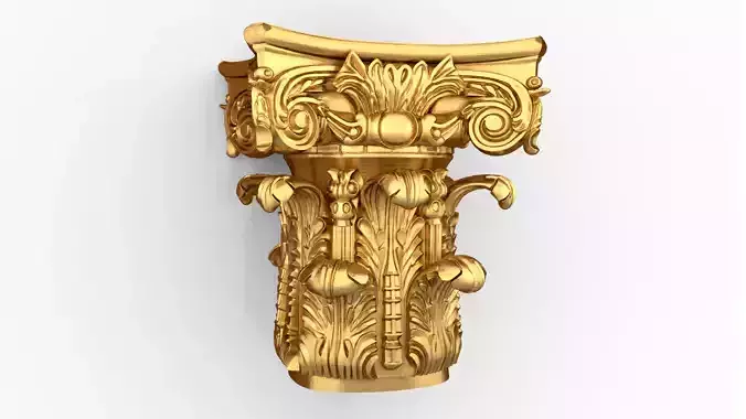 Column capital classic decorative ornament cnc 3d printing  01 3D model