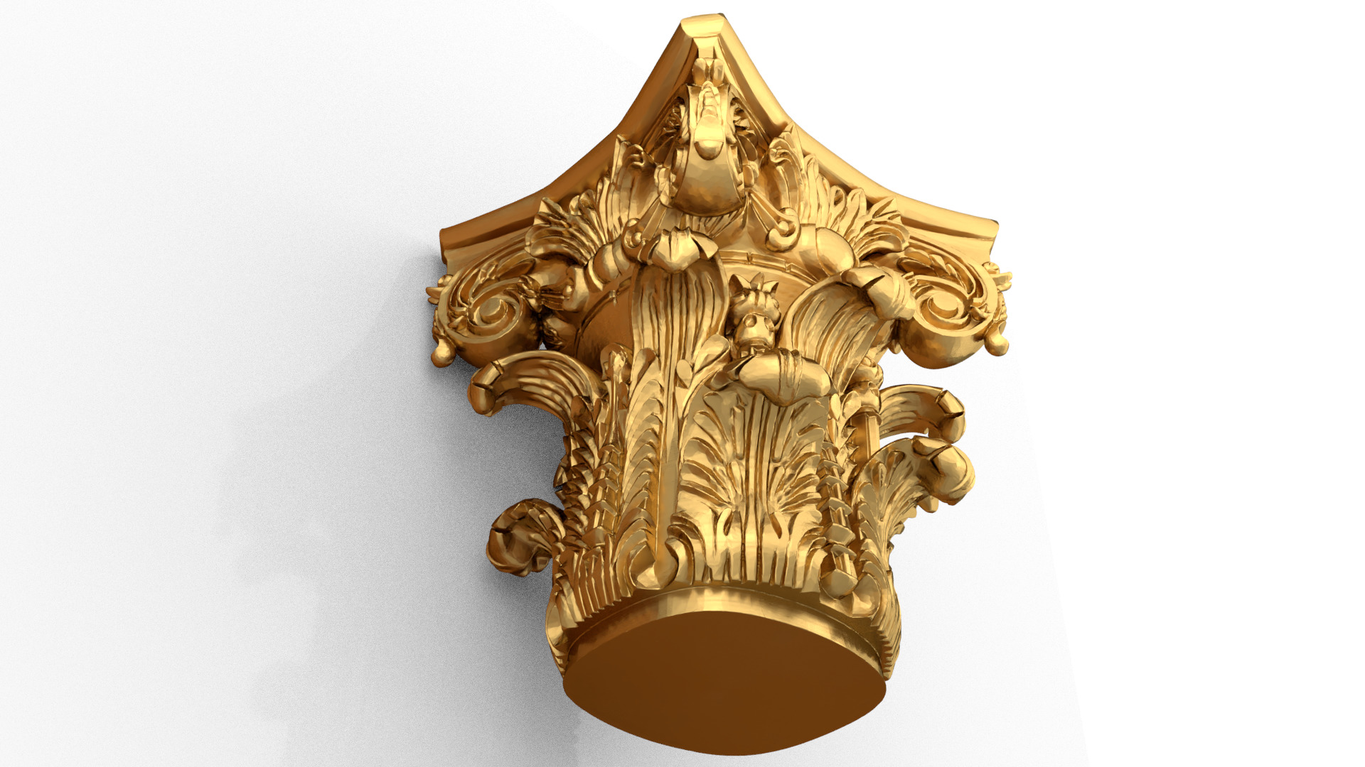 Column capital classic decorative ornament cnc 3d printing  01 3D model_3
