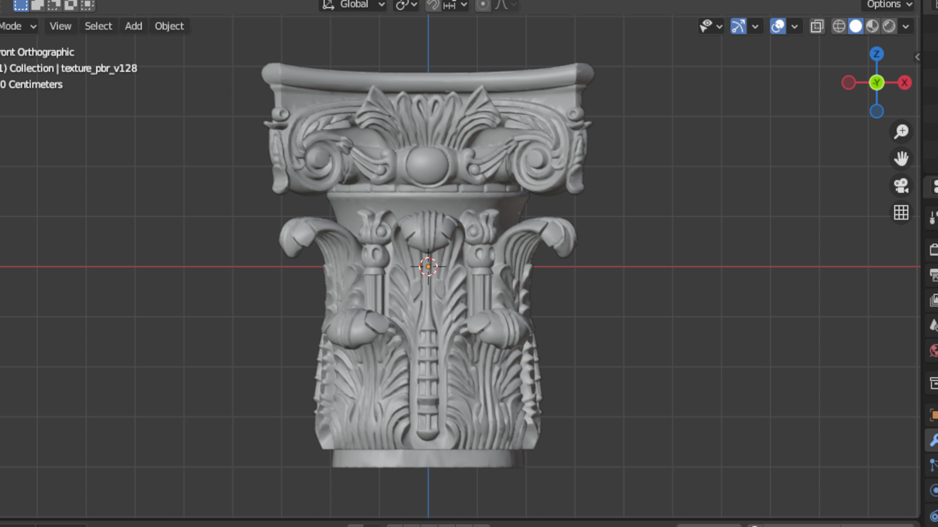 Column capital classic decorative ornament cnc 3d printing  01 3D model_7
