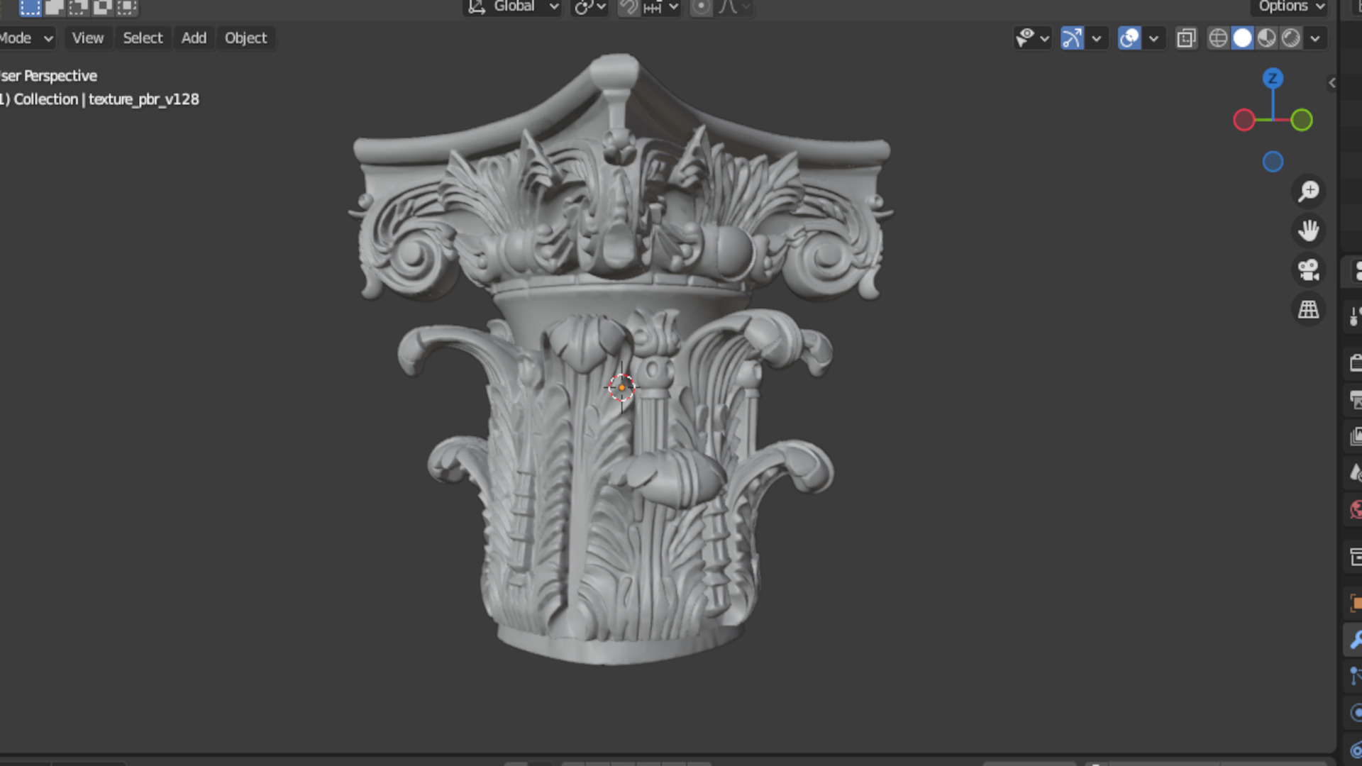 Column capital classic decorative ornament cnc 3d printing  01 3D model_5