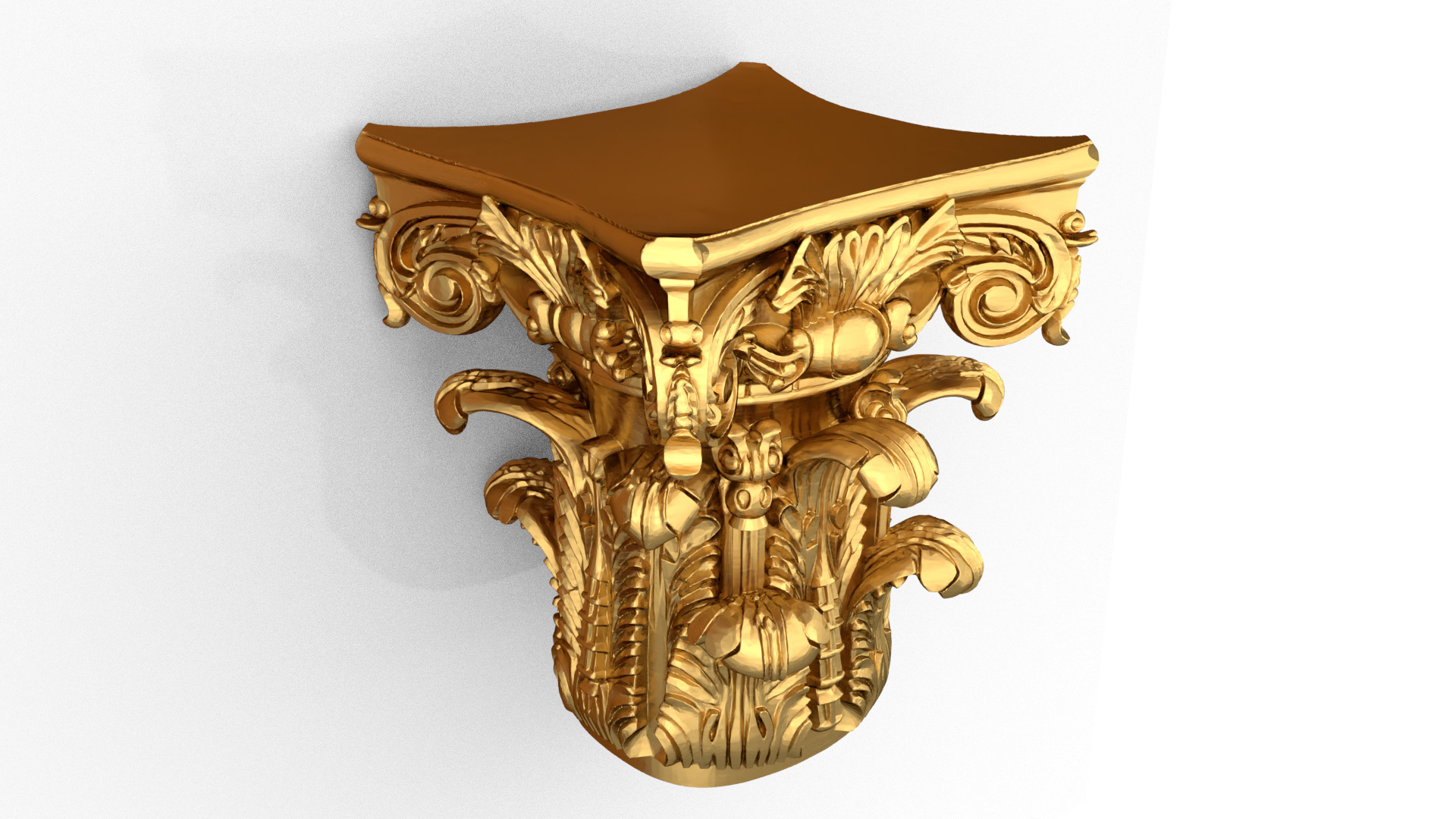 Column capital classic decorative ornament cnc 3d printing  01 3D model_2