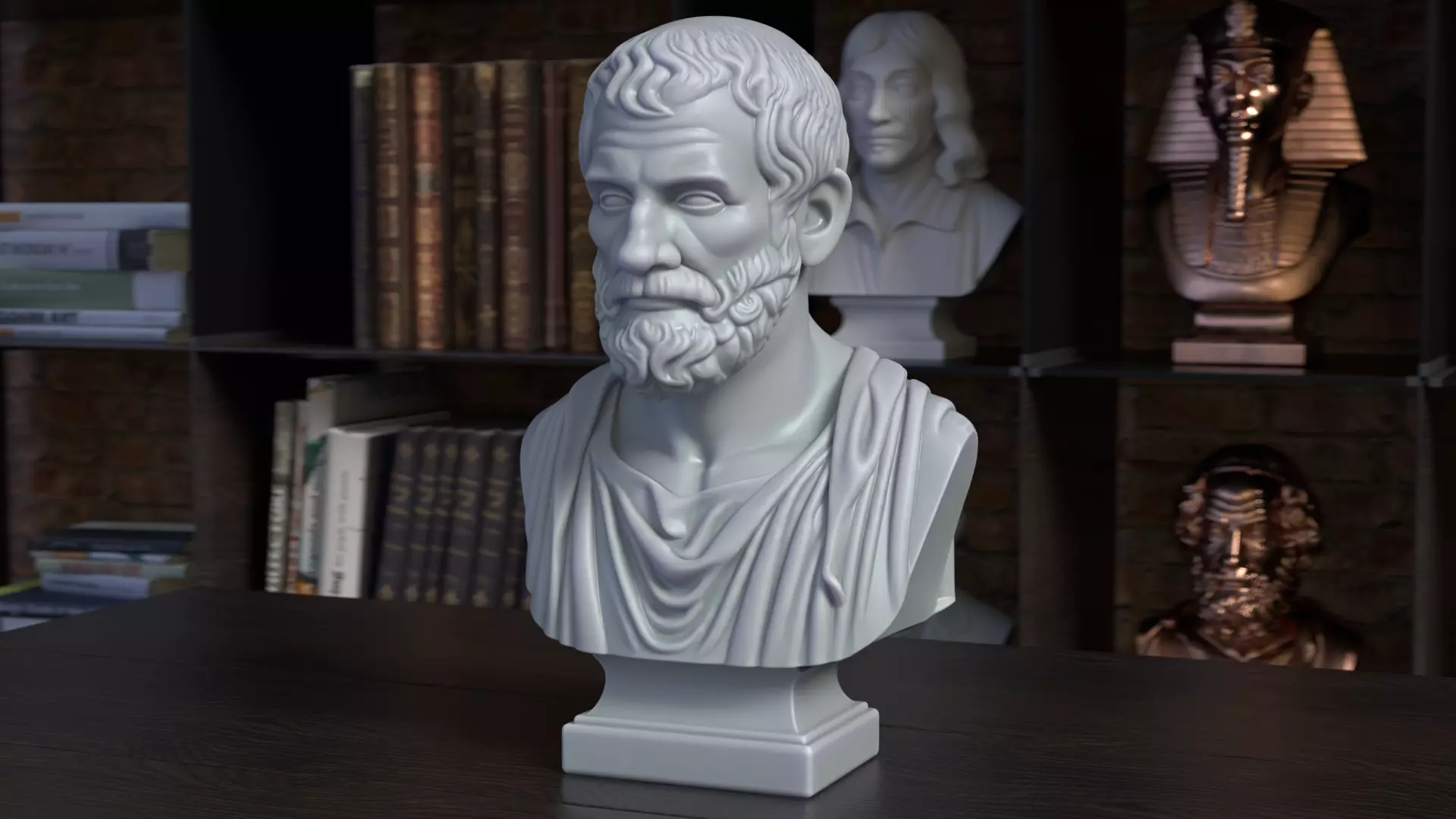 Aristotle Bust Sculpture 3D print model STL File Printable Bust 3D print model