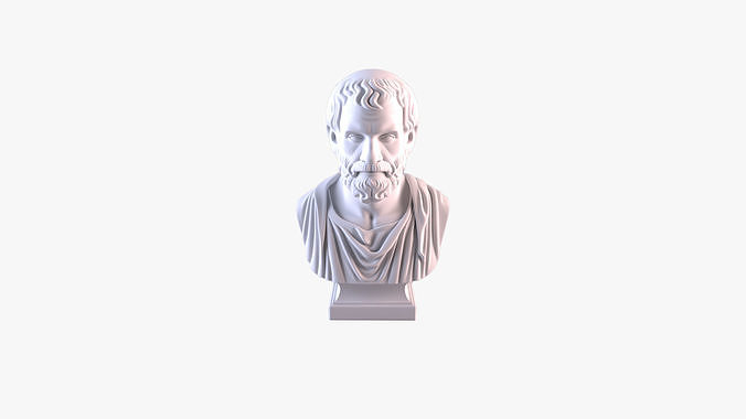 Aristotle Bust Sculpture 3D print model STL File Printable Bust 3D print model