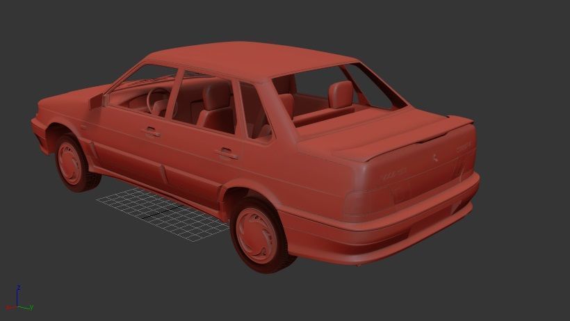 VAZ Lada Samara 2115 sedan 1997 3D print model_2
