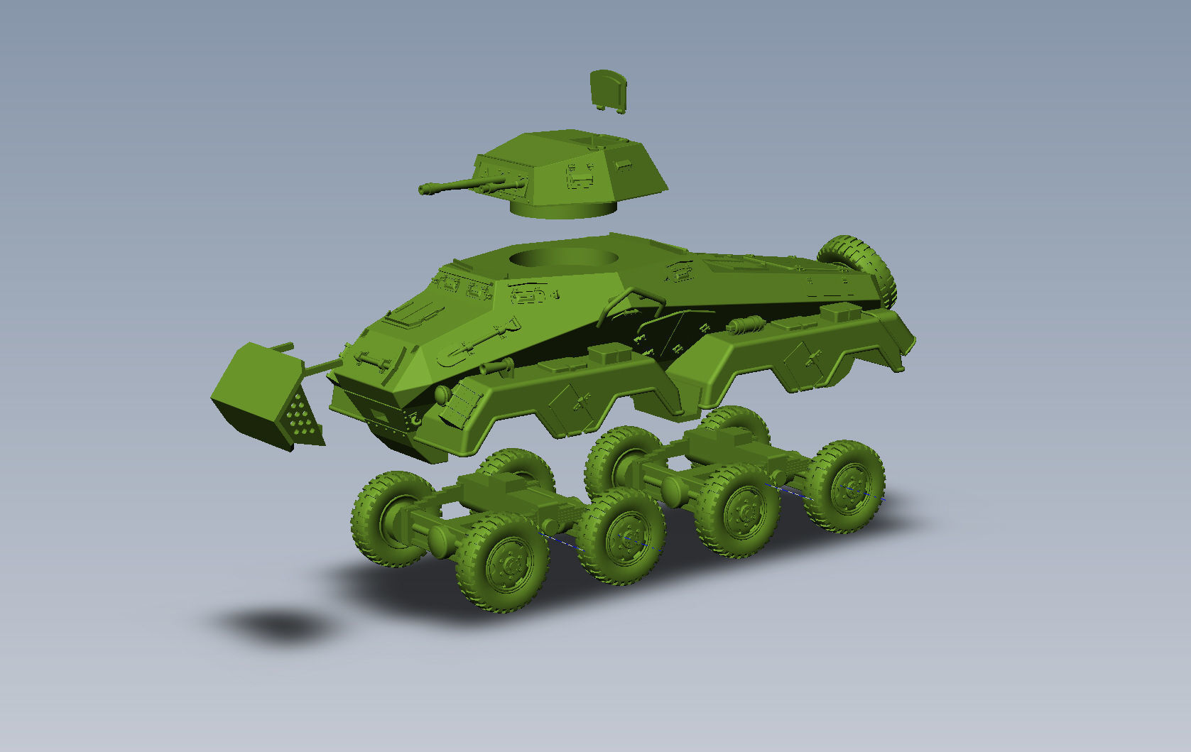 SD KFZ 231 - 8 rad 3D print model_6