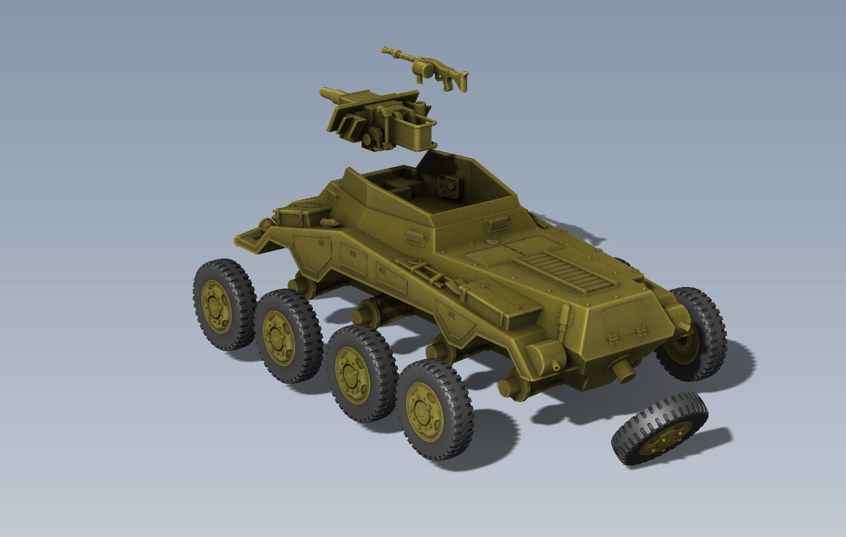 Sd Kfz 234-3- Stummel - Gerat 94 3D print model_2