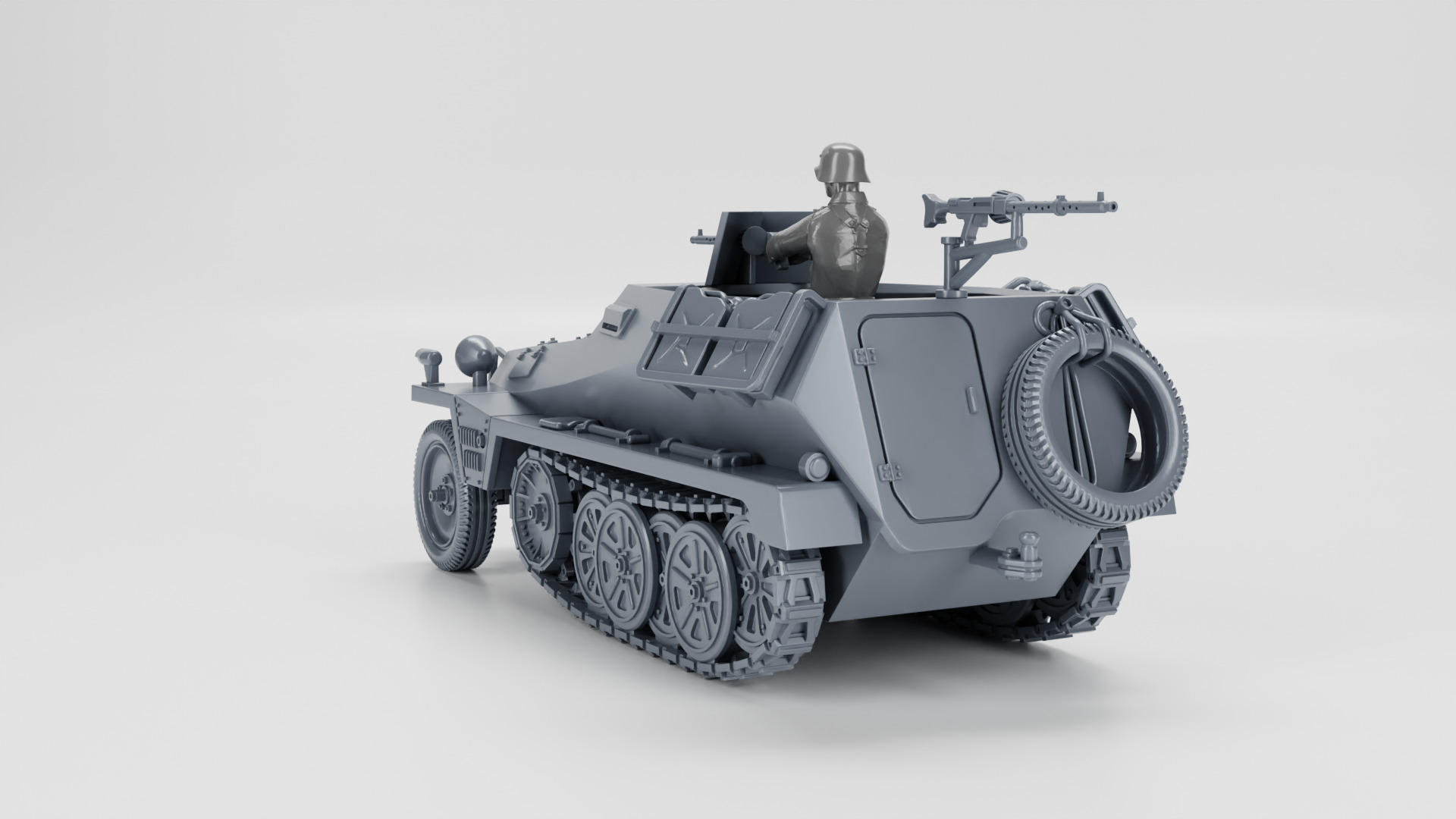 Sd Kfz 250-1 Leichter Schutzenpanzerwagen 3D print model_2