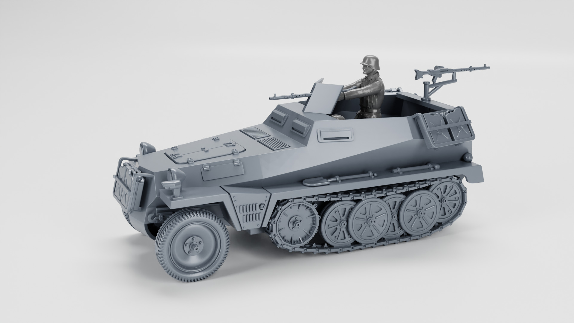 Sd Kfz 250-1 Leichter Schutzenpanzerwagen 3D print model_1