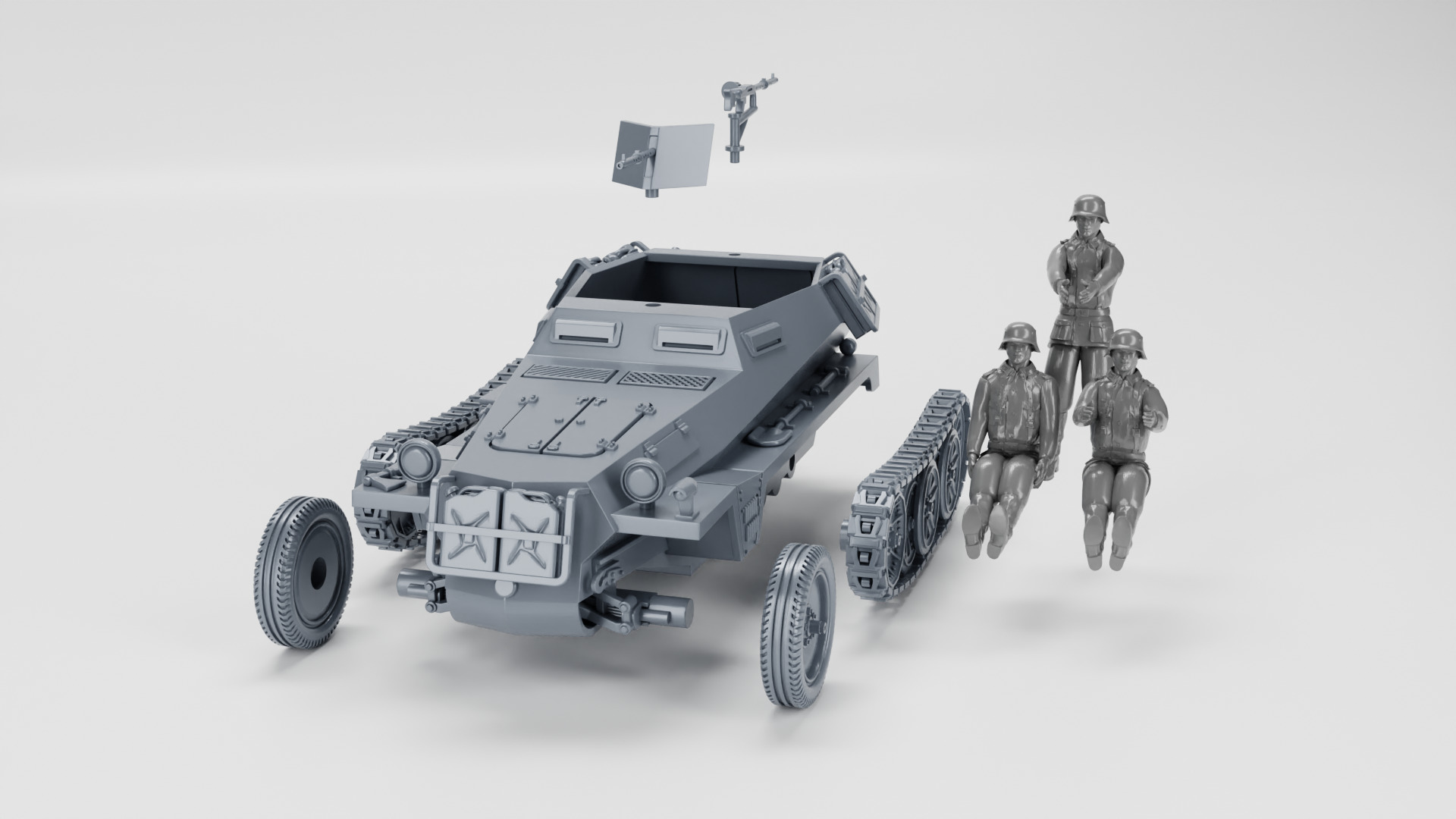 Sd Kfz 250-1 Leichter Schutzenpanzerwagen 3D print model_8