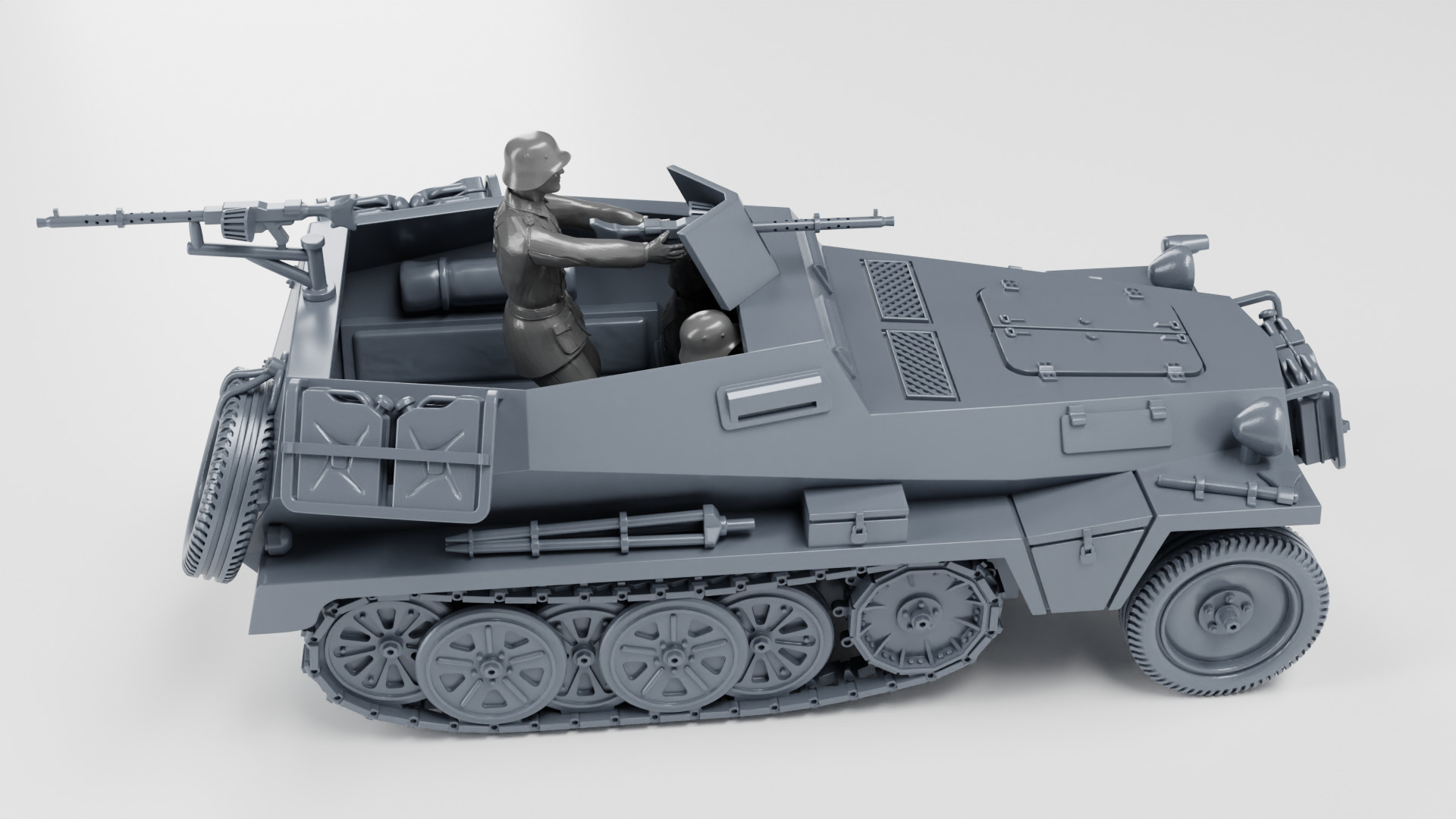 Sd Kfz 250-1 Leichter Schutzenpanzerwagen 3D print model_3