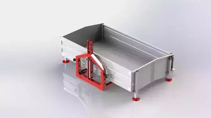 WG 0023 - STL Transport Box for tractor 3D model