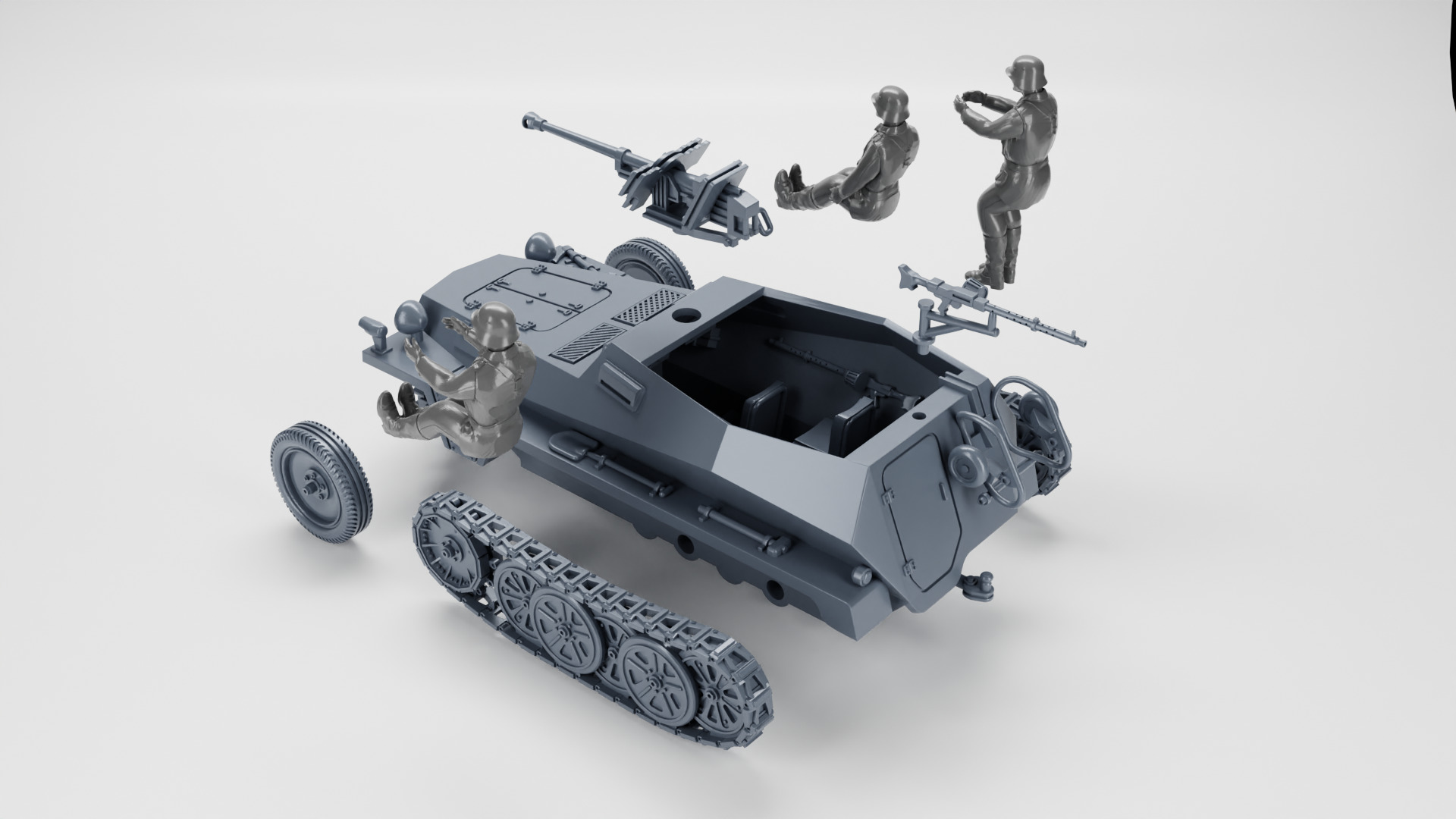 Sd Kfz 250-11 Schwerer Panzerbuchse 41 3D print model_7