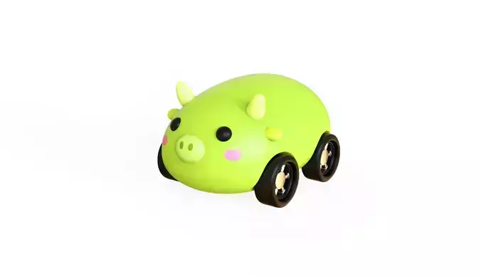 Cartoon Dragon Car Cute  Low-poly 3D model