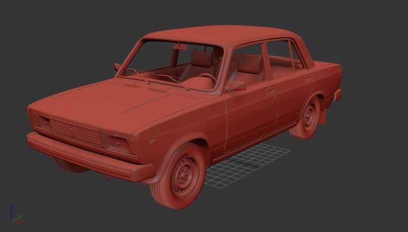 VAZ Zhiguli 2105 sedan 1997 3D print model_1