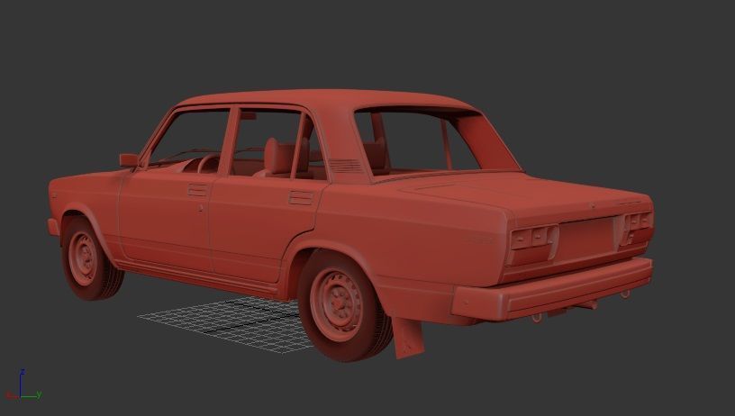 VAZ Zhiguli 2105 sedan 1997 3D print model_2