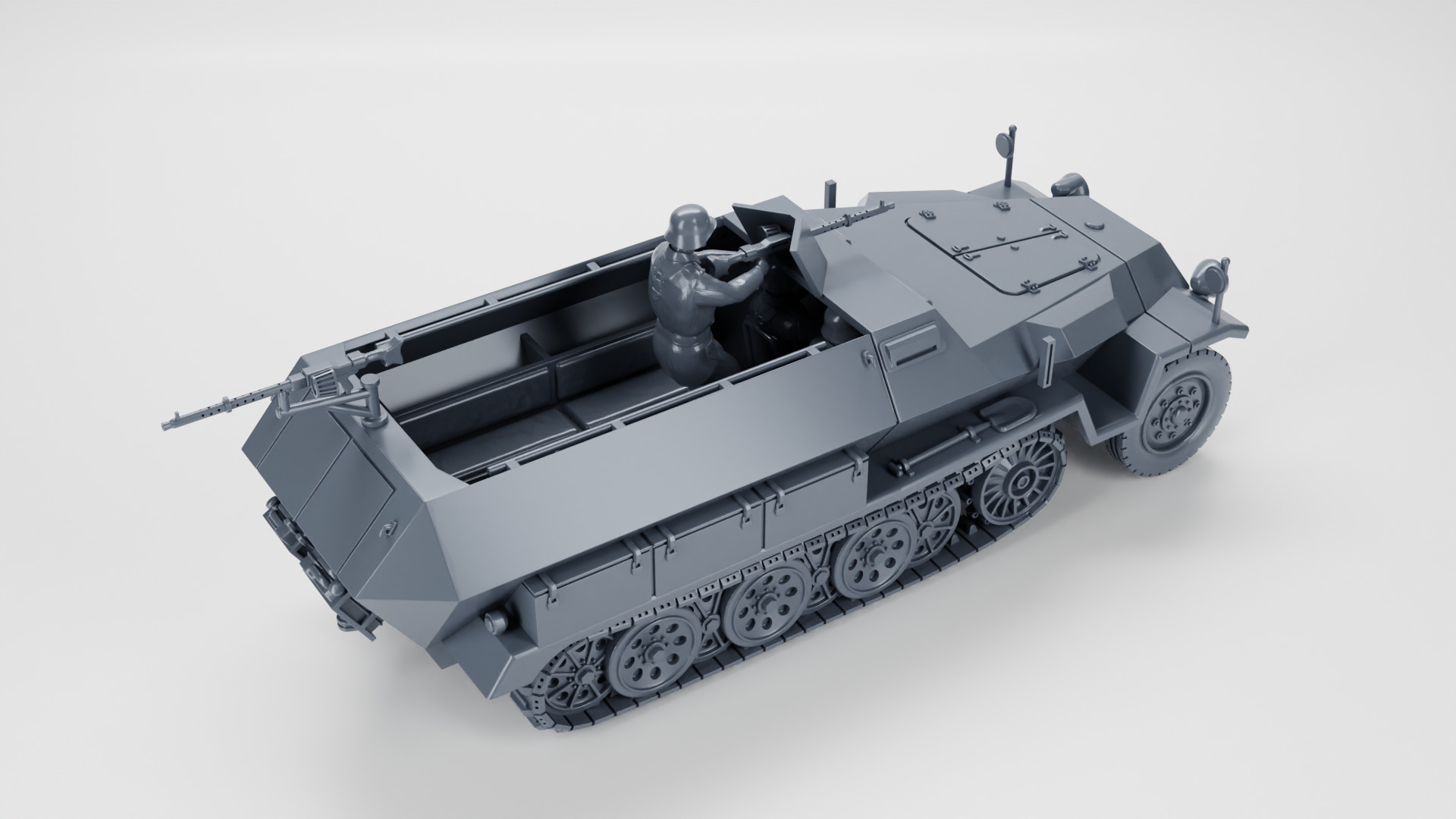 Sd Kfz 251-1 Ausf A 3D print model_4