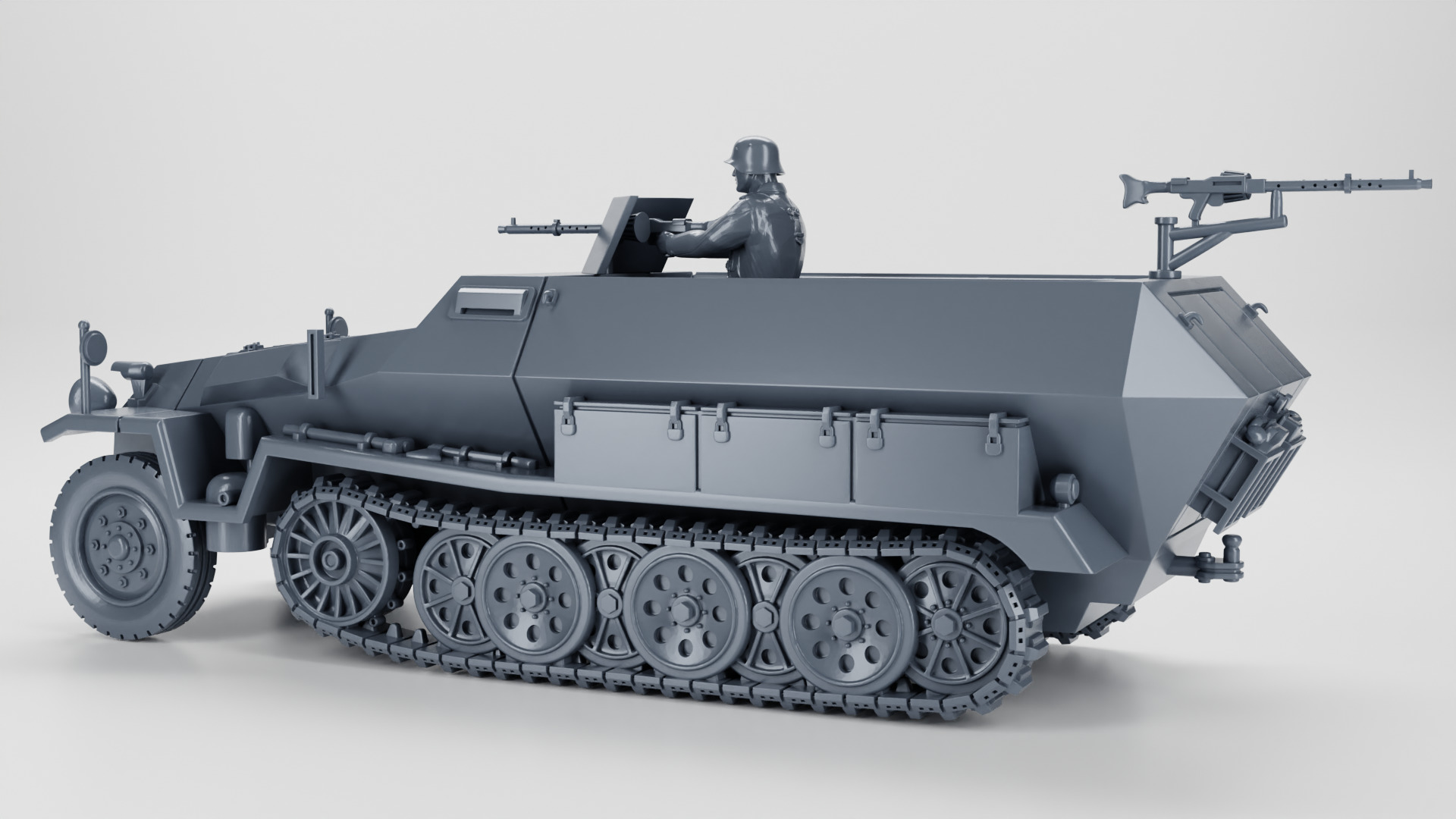 Sd Kfz 251-1 Ausf A 3D print model_1
