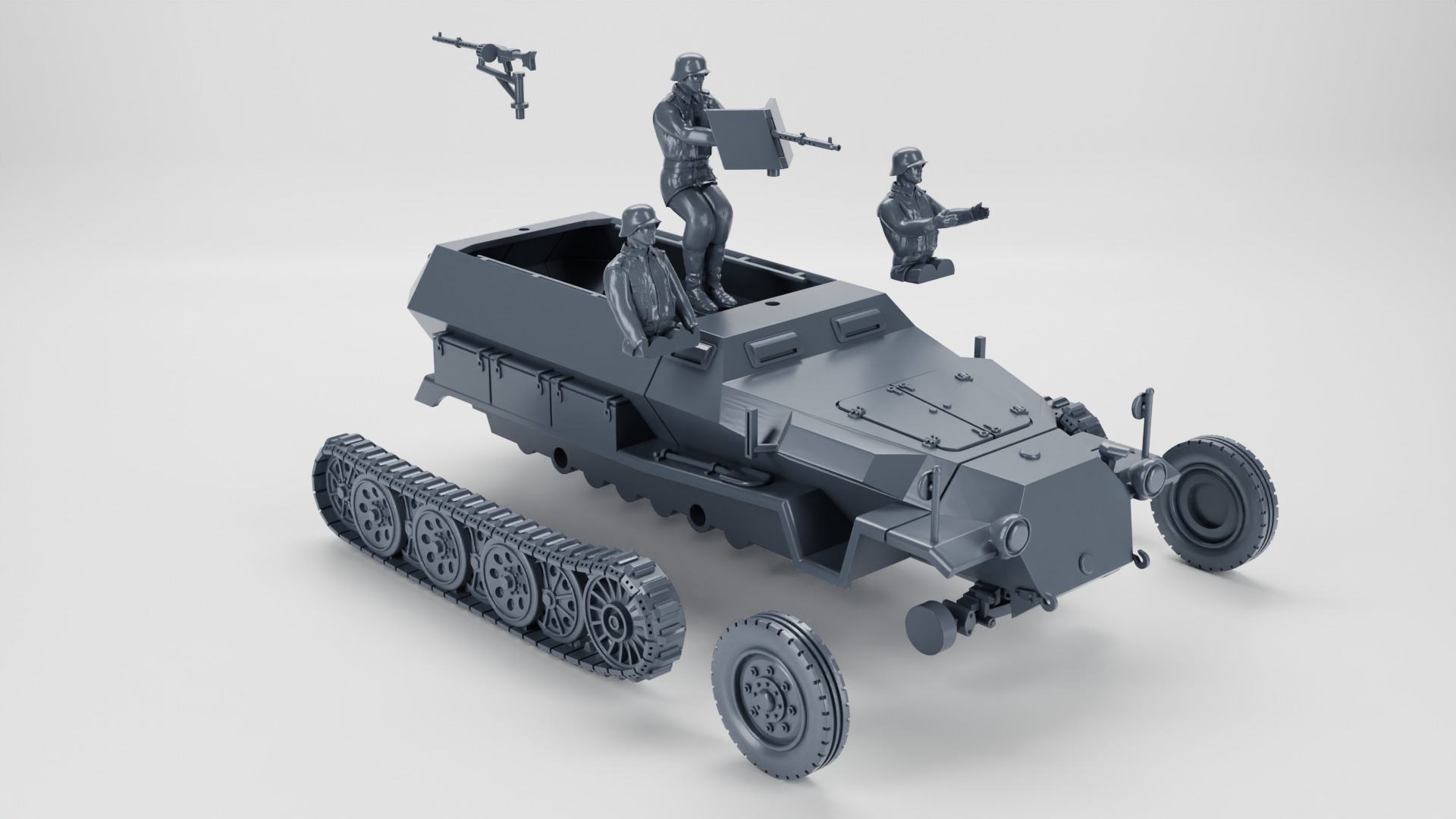 Sd Kfz 251-1 Ausf A 3D print model_6