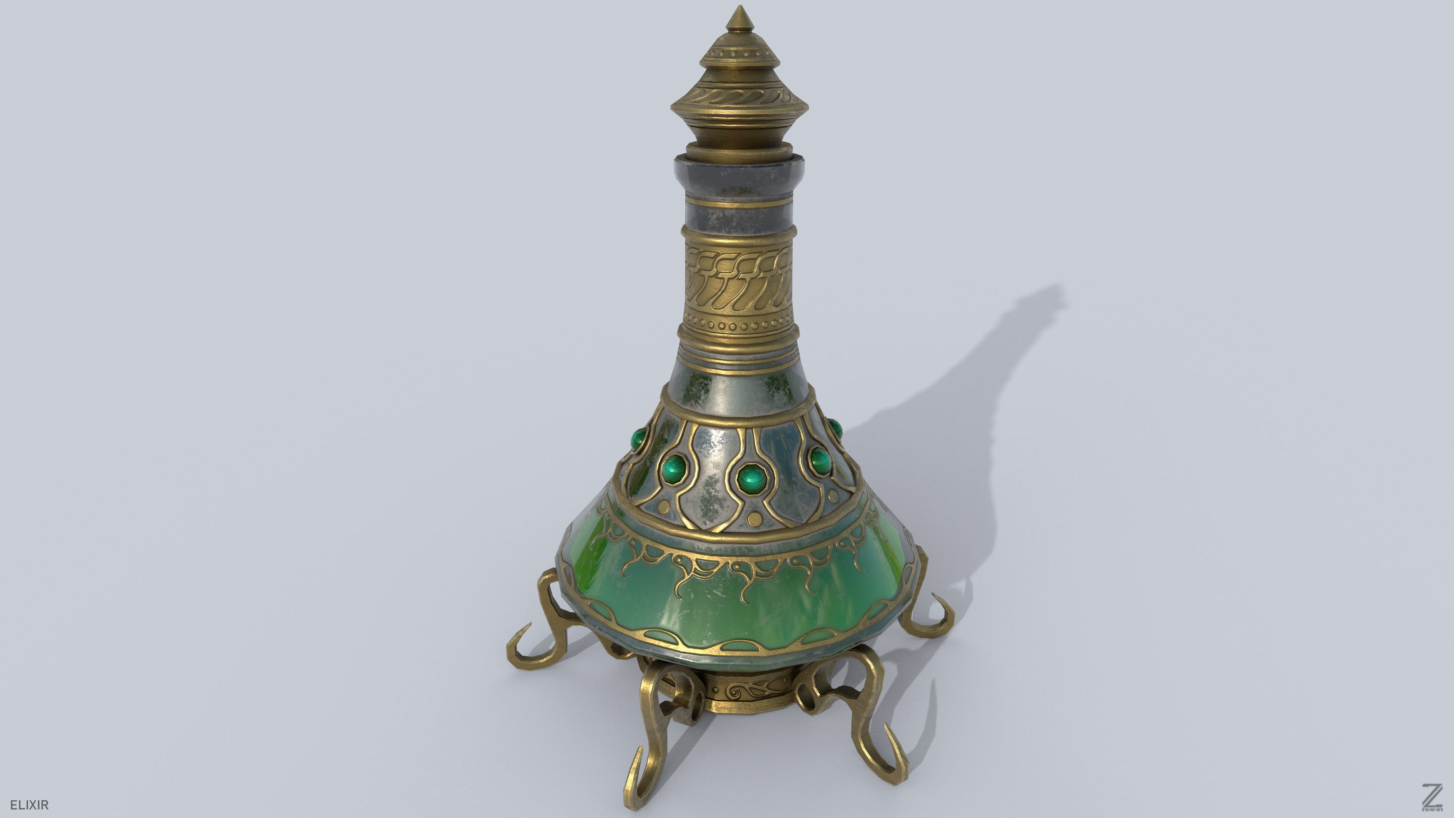 Elixir Low-poly 3D model_7