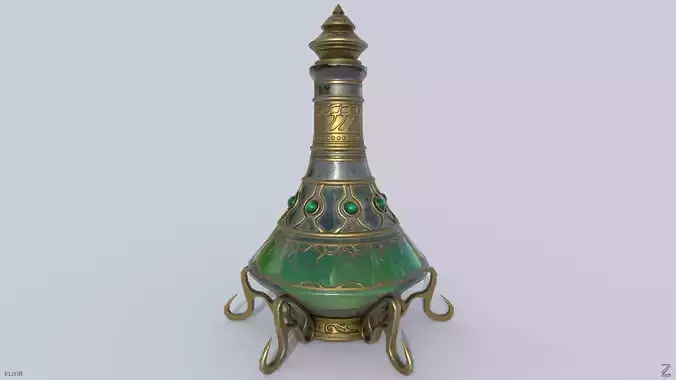 Elixir Low-poly 3D model