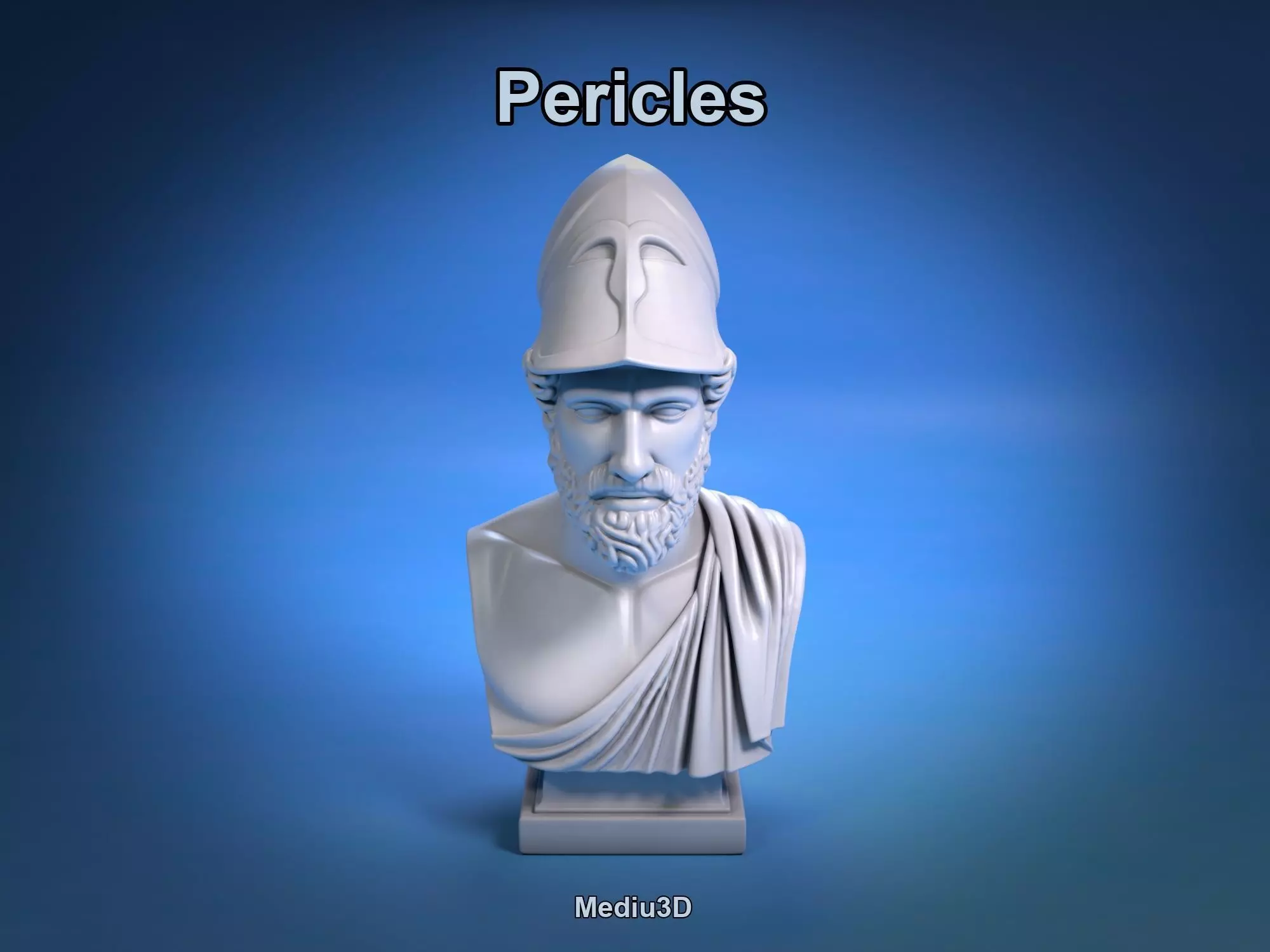 Pericles Bust Sculpture 3D Print Model STL File Printable Bust 3D print model