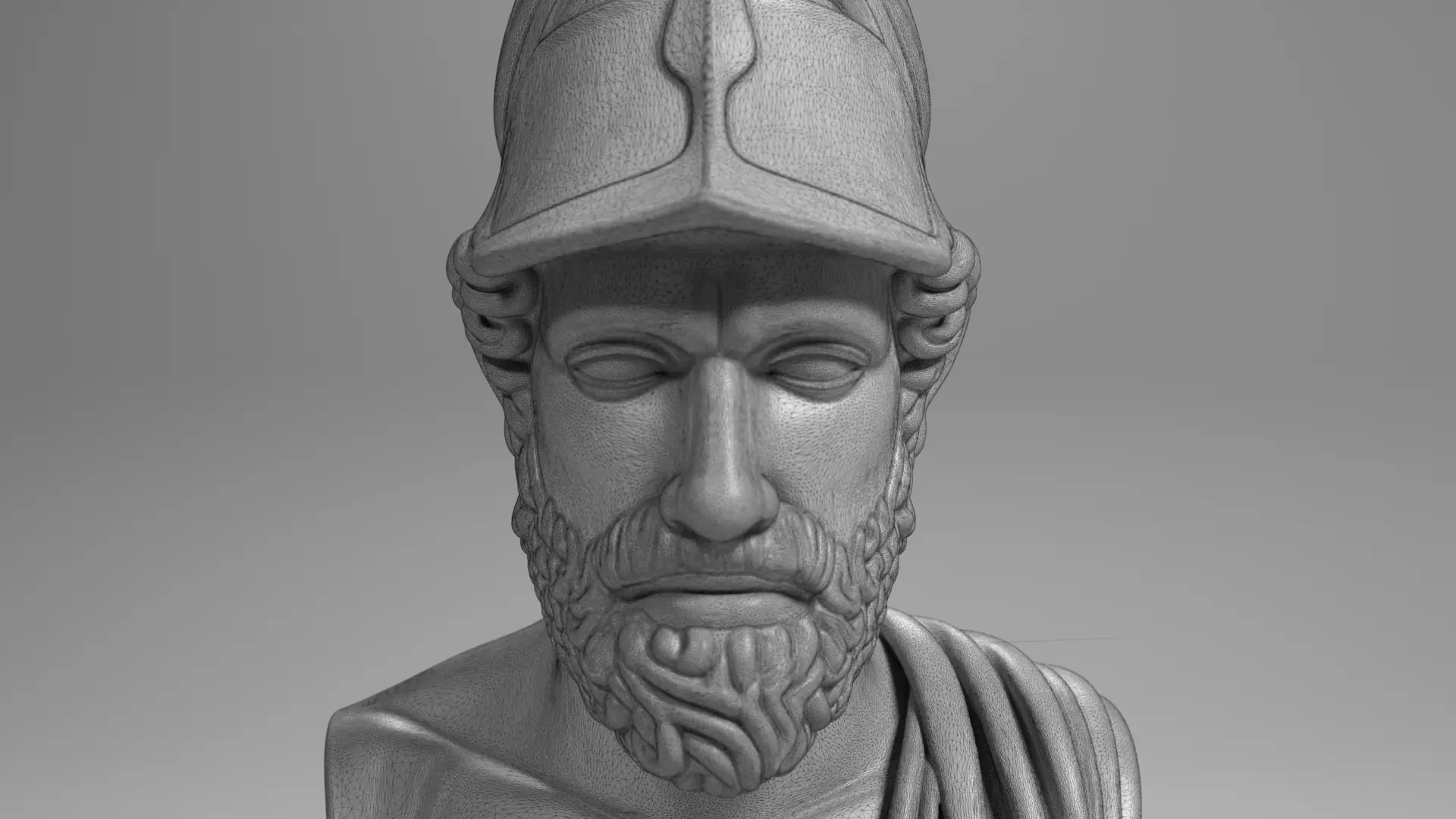 Pericles Bust Sculpture 3D Print Model STL File Printable Bust 3D print model_12
