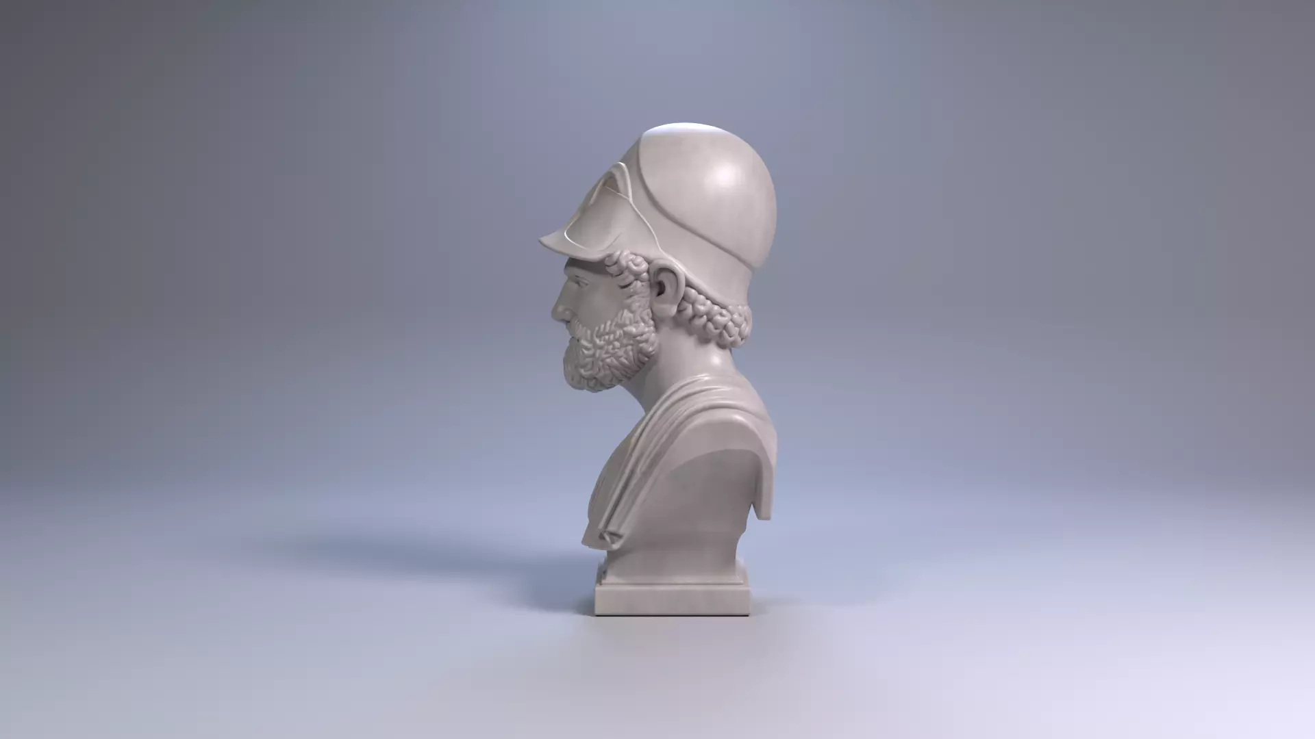 Pericles Bust Sculpture 3D Print Model STL File Printable Bust 3D print model_3