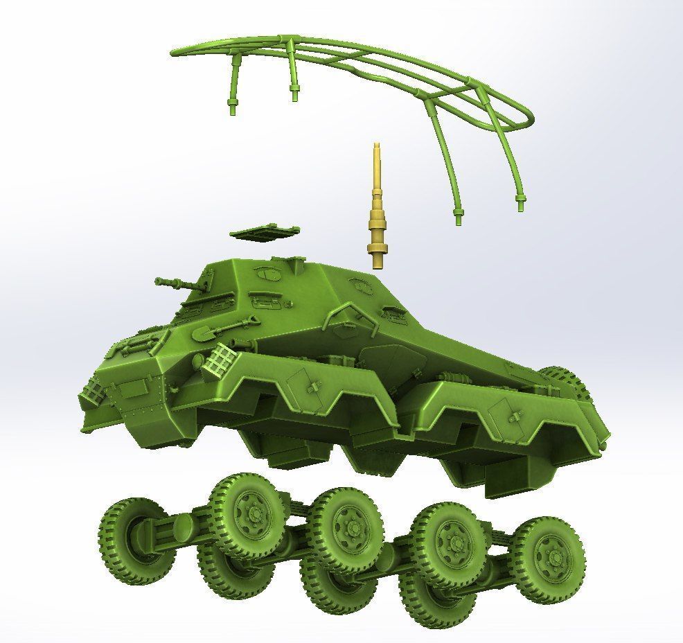 Sd Kfz 263 Funkspahwagen 3D print model_2