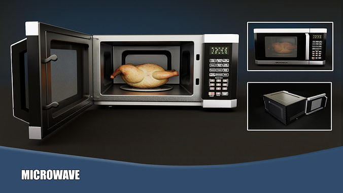 Microwave Low-poly 3D model