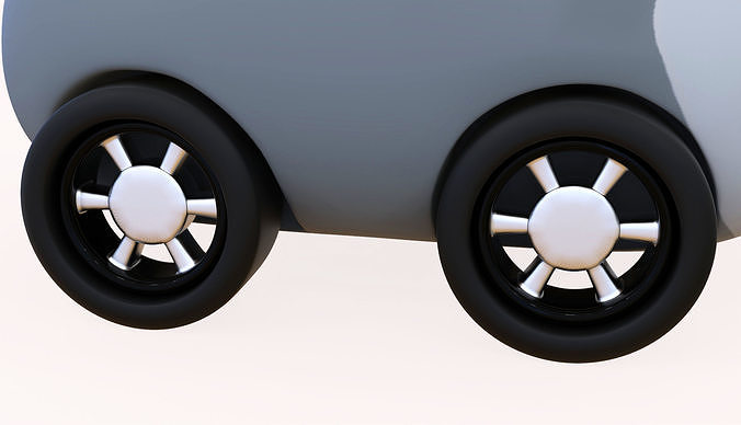 Cartoon Wolf Car Cute  Low-poly 3D model 6
