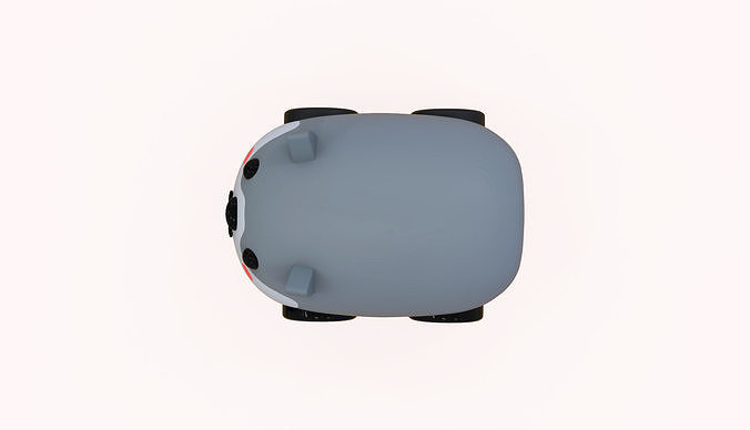 Cartoon Wolf Car Cute  Low-poly 3D model 3