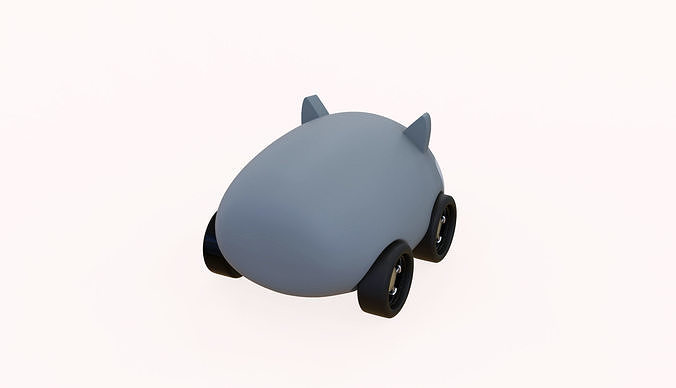 Cartoon Wolf Car Cute  Low-poly 3D model 5