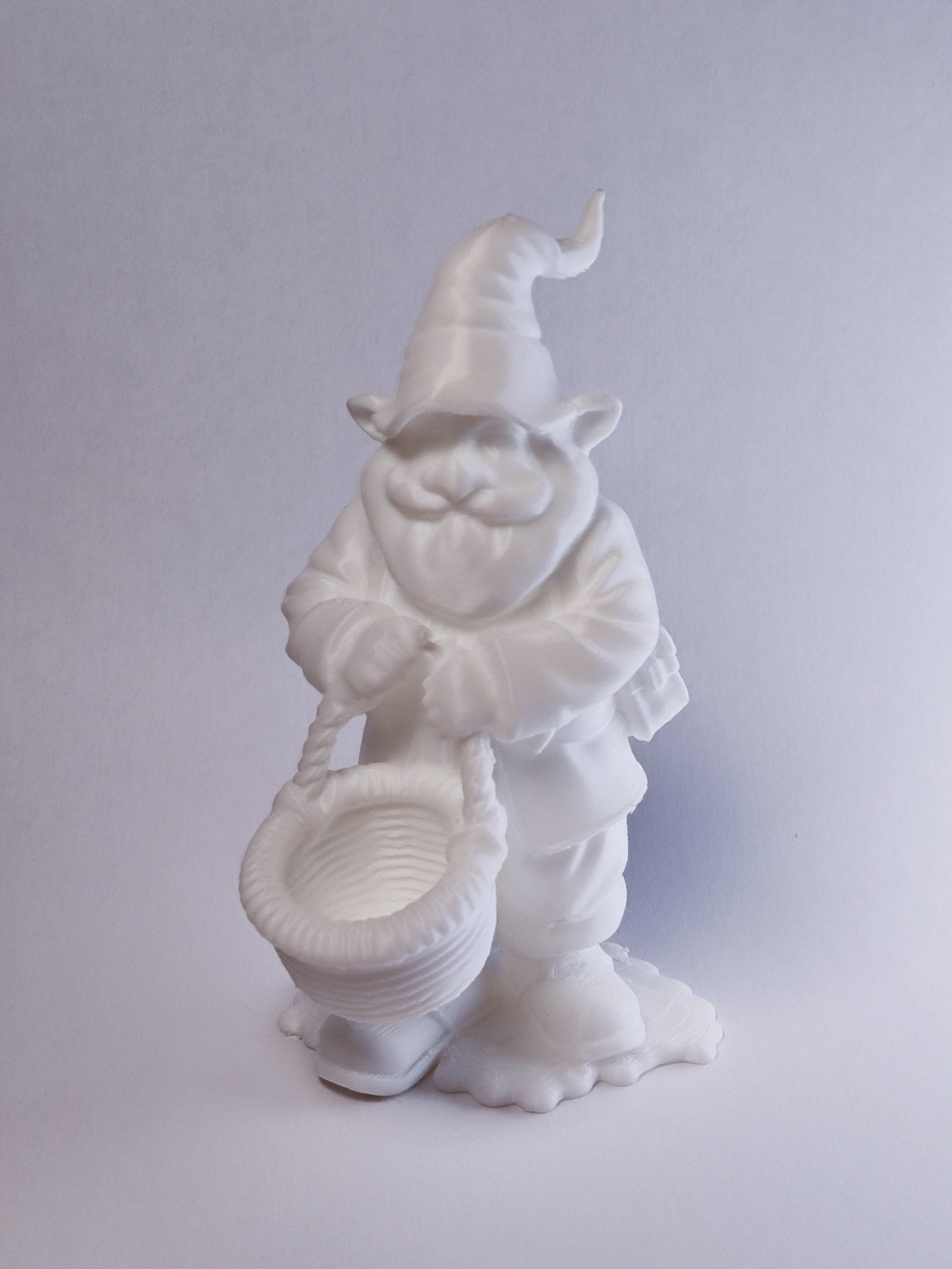 Gnome with a basket 3D print model_1