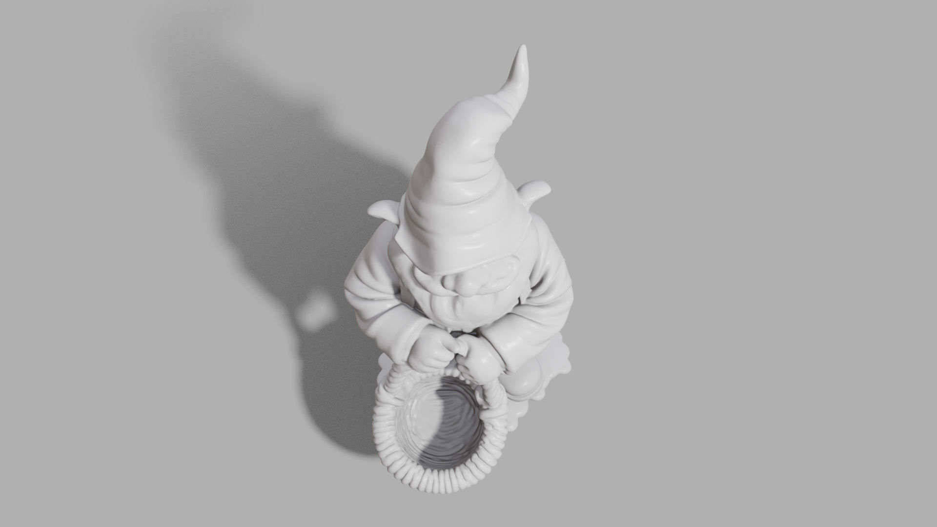 Gnome with a basket 3D print model_5