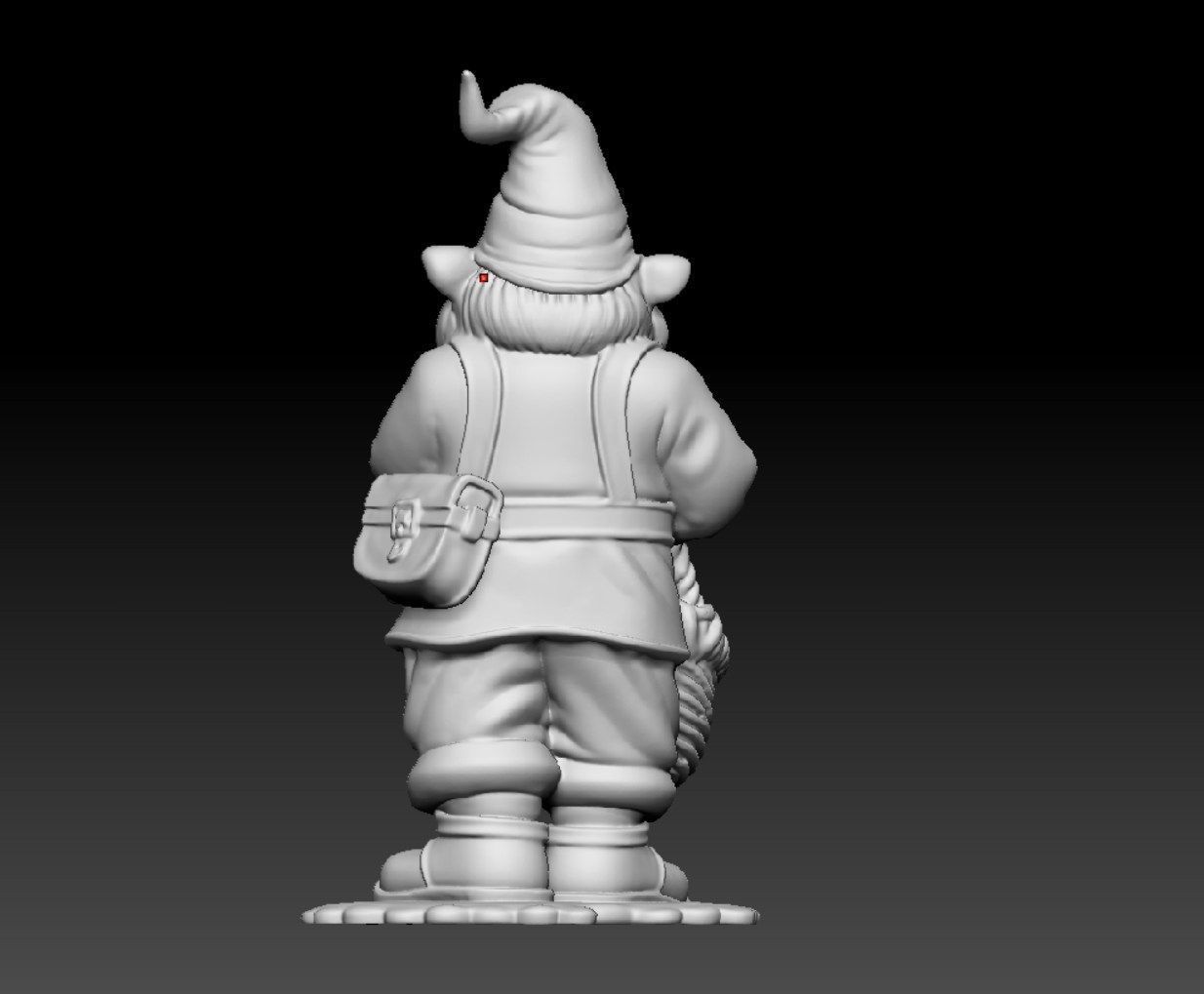 Gnome with a basket 3D print model_9